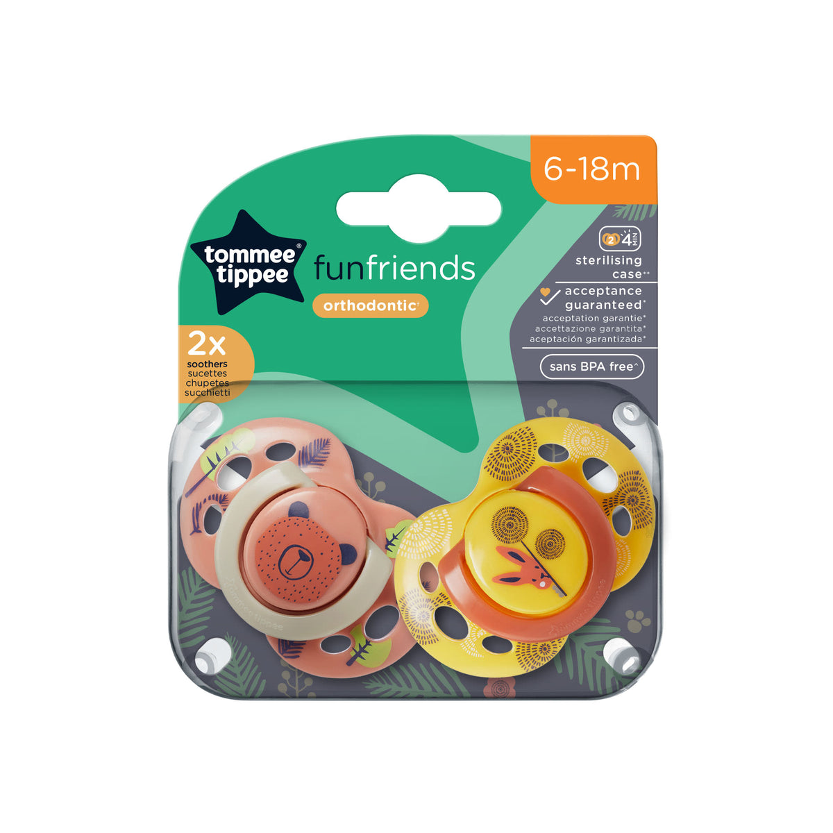 CHUPETE DIVERTIDO ORTHODONTIC 2X 6-18 M