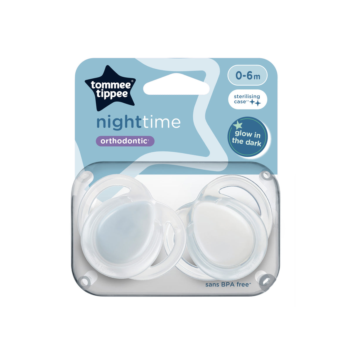 CHUPETE NIGHTTIME 2XUN 0-6M SHTR AL