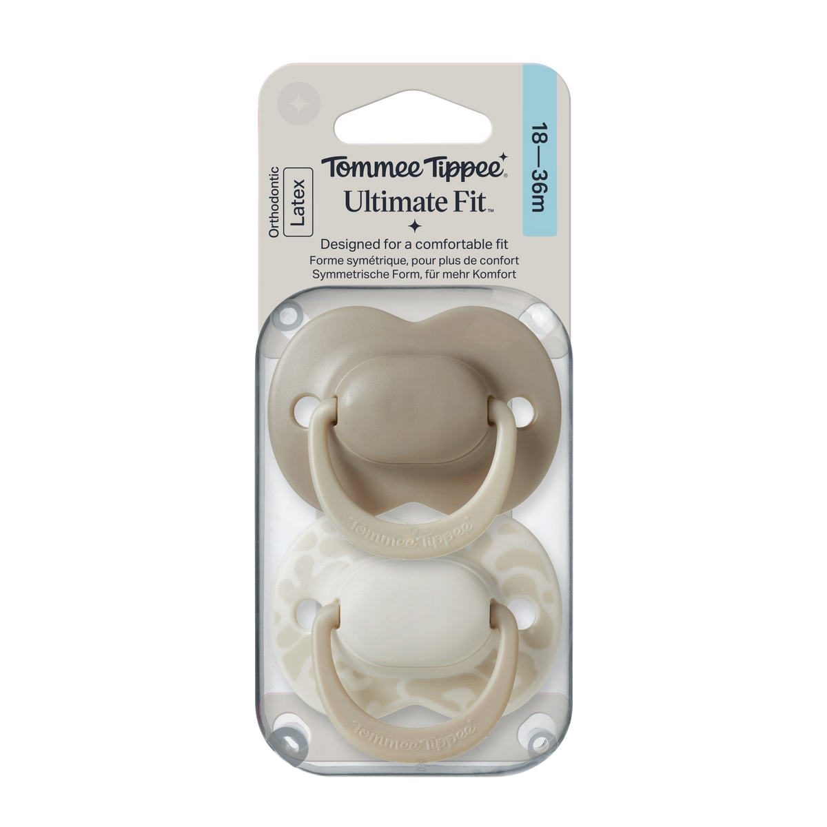 CHUPETE DE LÁTEX ULTIMATE FIT 18-36 MESES BEIGE