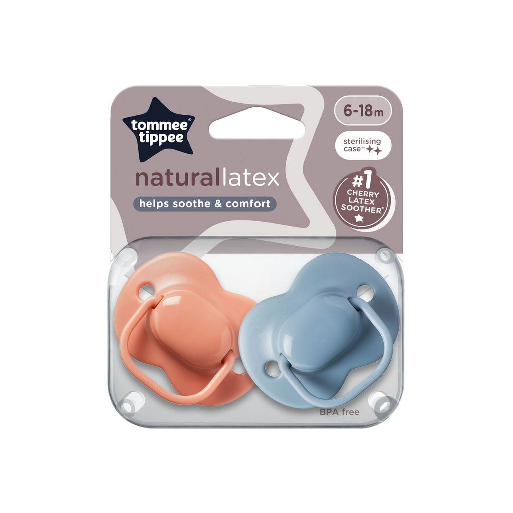 CHUPETE NATURAL LATEX 2XUN 6-18M CHERRY
