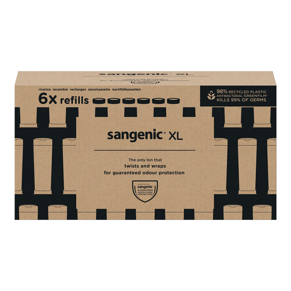 PACK 6 REPUESTOS SANGENIC PARA CONTENEDOR TWIST AND CLICK XL
