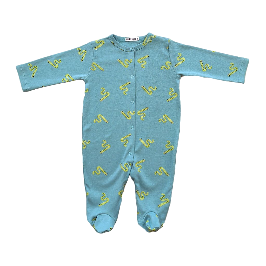 SET 2 PIEZAS ENTERITO DISEÑO HUERTA NIÑO CON PATITAS