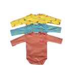 SET 3 PIEZAS BODY BOTÓN AL HOMBRO DISEÑO HUERTA NIÑO