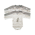SET 4 PIEZAS BODY BOTÓN AL HOMBRO DISEÑO YETI GRIS/BLANCO