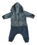 SET ROPA BEBÉ POLERÓN Y PANTALÓN VERDE/AZUL