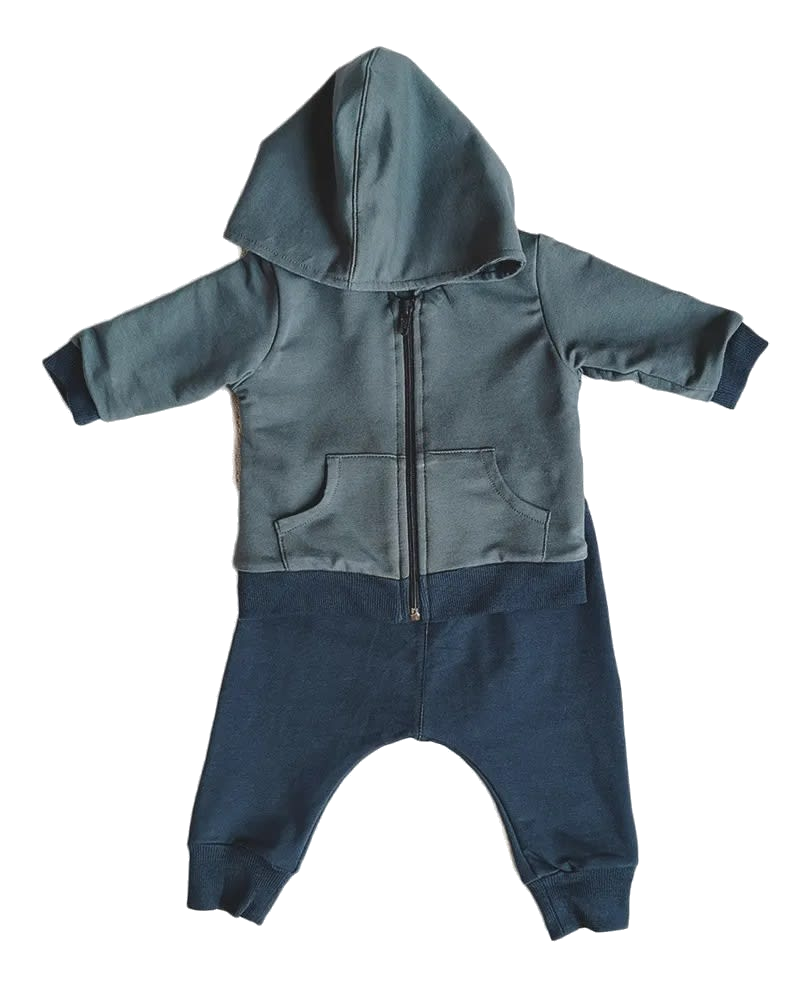 SET ROPA BEBÉ POLERÓN Y PANTALÓN VERDE/AZUL