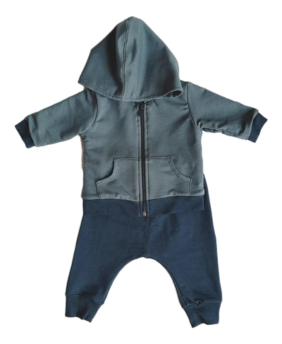 SET ROPA BEBÉ POLERÓN Y PANTALÓN VERDE/AZUL
