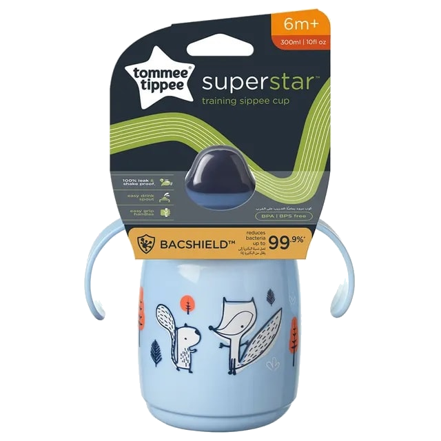 VASO TRAINING SIPPE CUP SUPER STAR 300 ML 6M+ SURTIDO