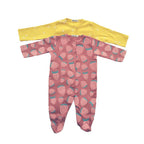 SET 2 PIEZAS ENTERITO DISEÑO HUERTA NIÑA CON PATITAS