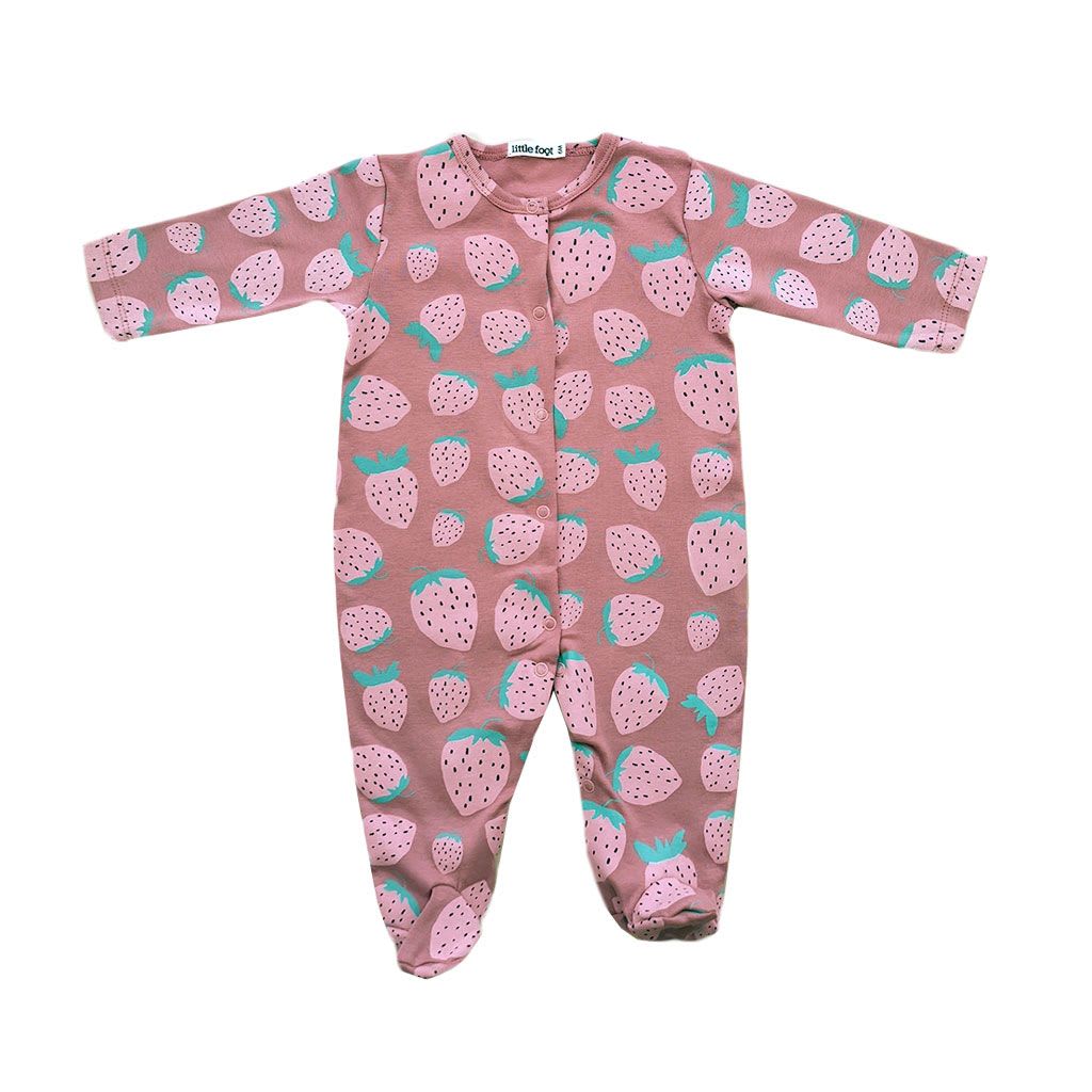 SET 2 PIEZAS ENTERITO DISEÑO HUERTA NIÑA CON PATITAS