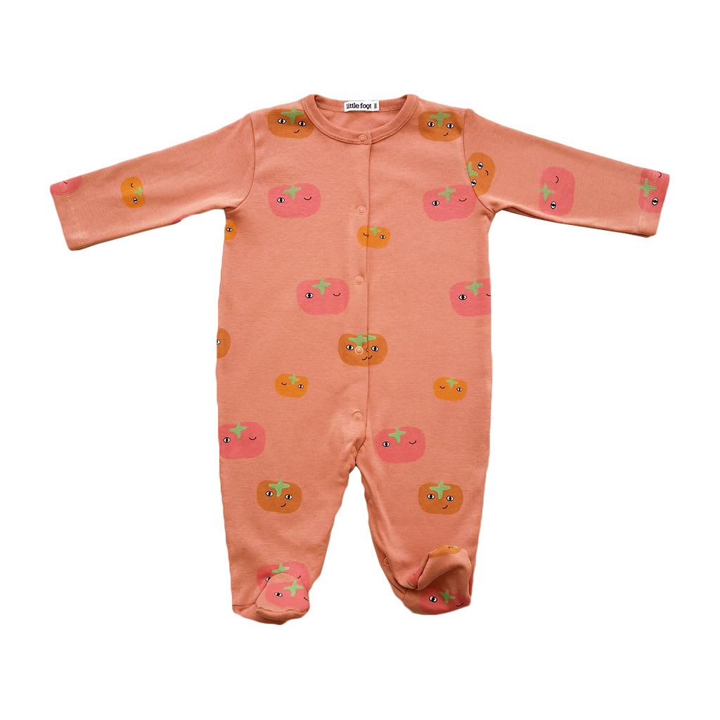 SET 2 PIEZAS ENTERITO DISEÑO HUERTA NIÑO CON PATITAS