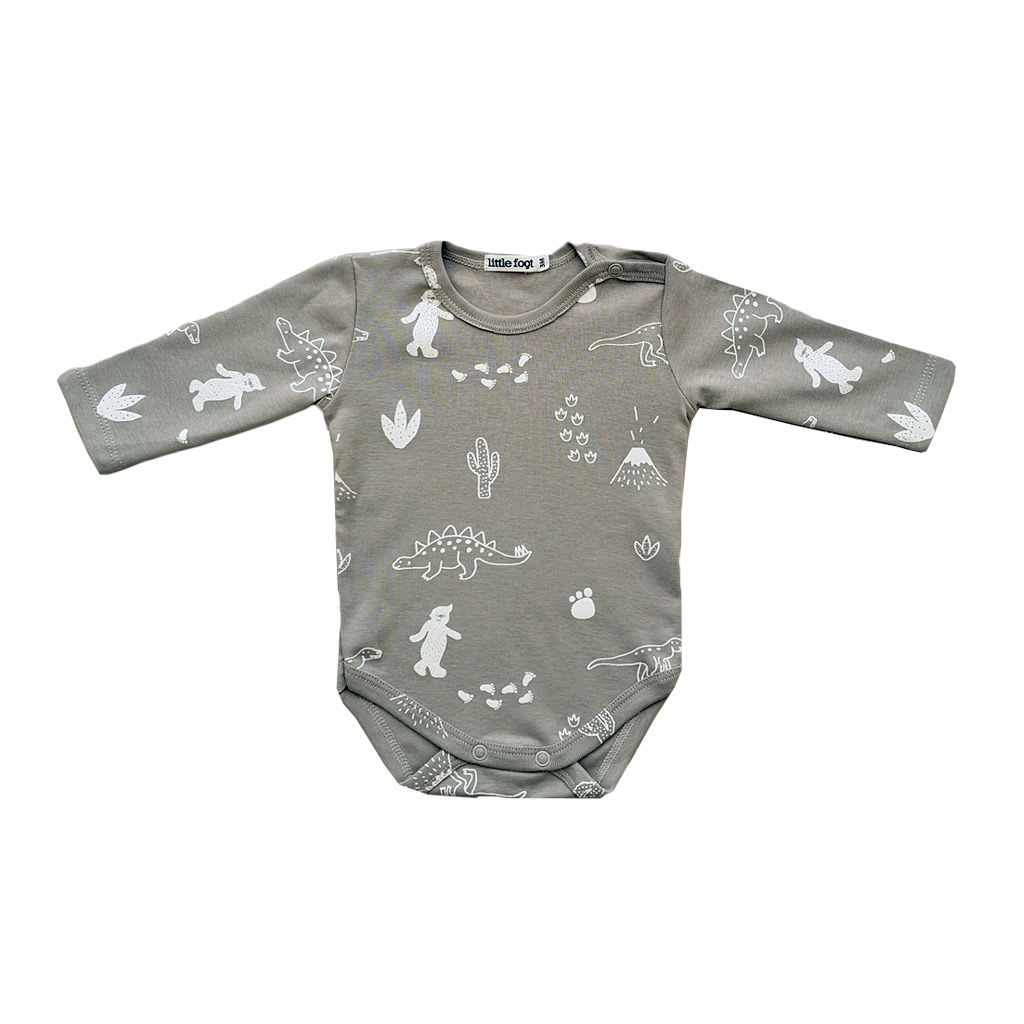 SET 4 PIEZAS BODY BOTÓN AL HOMBRO DISEÑO YETI GRIS/BLANCO