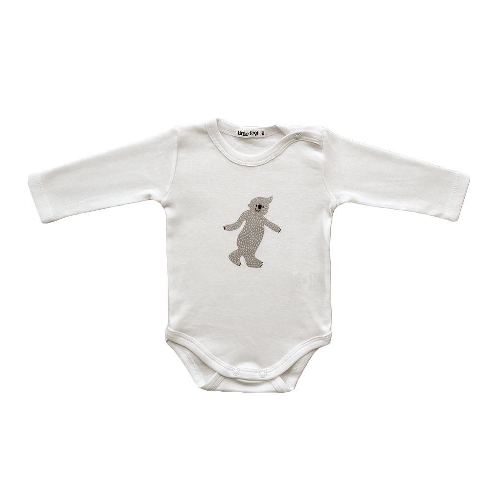 SET 4 PIEZAS BODY BOTÓN AL HOMBRO DISEÑO YETI GRIS/BLANCO
