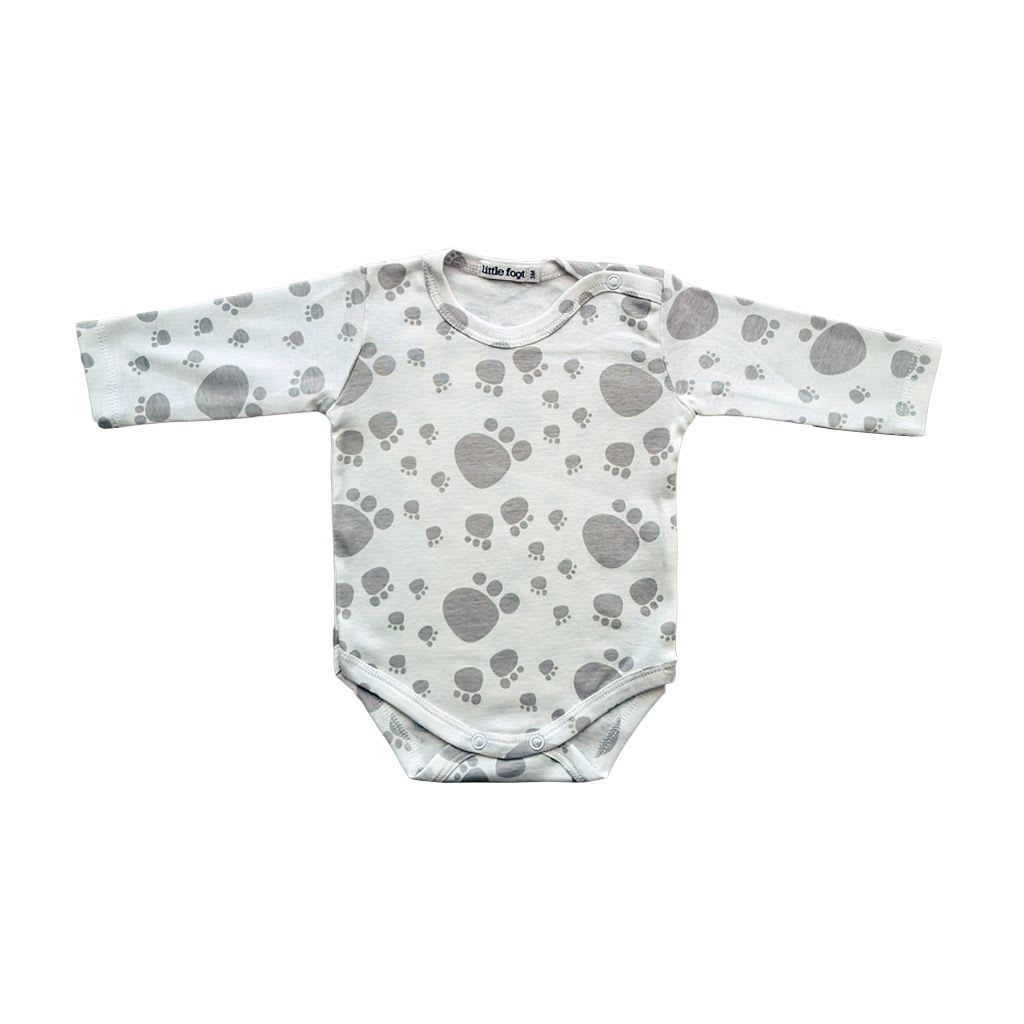 SET 4 PIEZAS BODY BOTÓN AL HOMBRO DISEÑO YETI GRIS/BLANCO