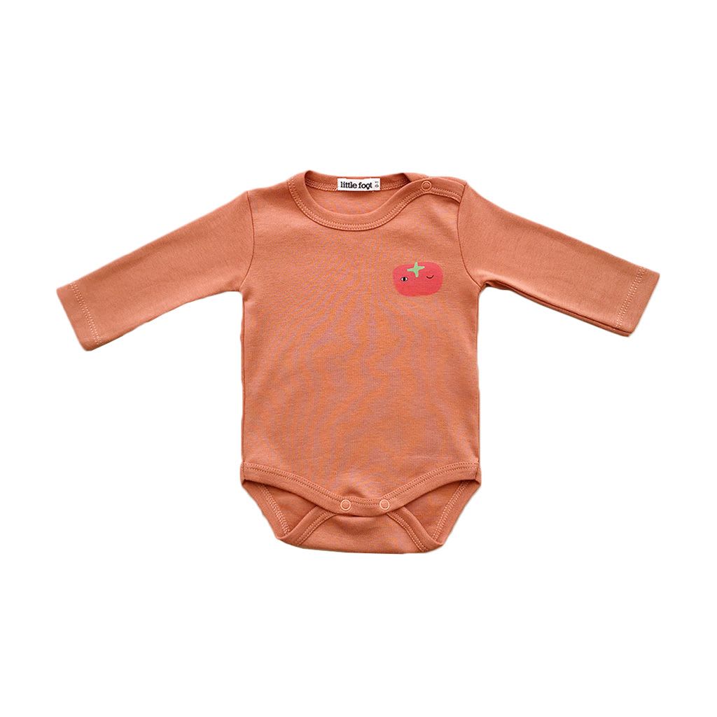 SET 3 PIEZAS BODY BOTÓN AL HOMBRO DISEÑO HUERTA NIÑO