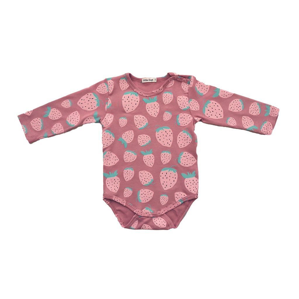 SET 3 PIEZAS BODY BOTÓN AL HOMBRO DISEÑO HUERTA NIÑA