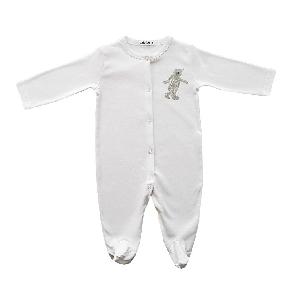 SET 3 PIEZAS ENTERITO DISEÑO YETI GRIS/BLANCO CON PATITAS
