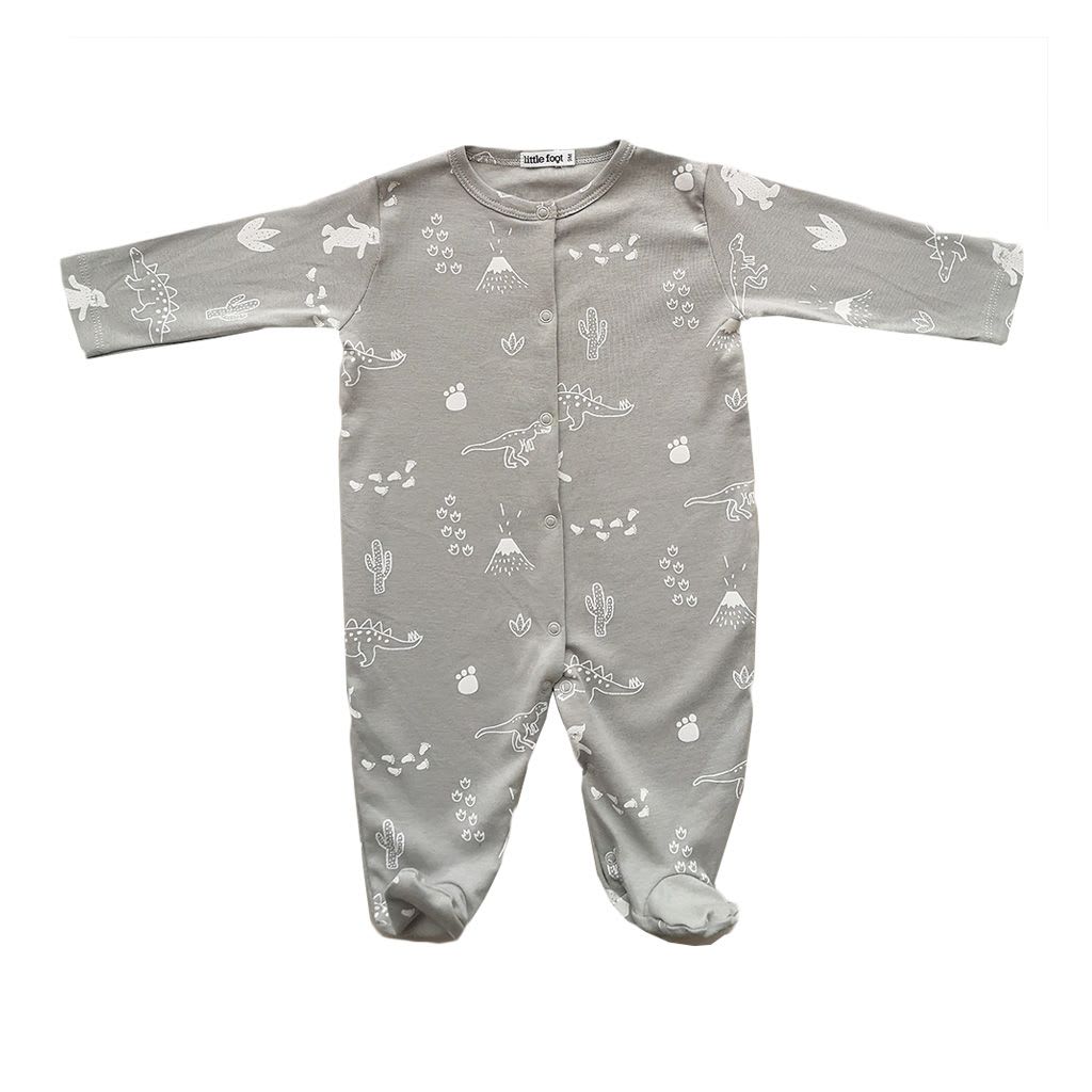 SET 3 PIEZAS ENTERITO DISEÑO YETI GRIS/BLANCO CON PATITAS