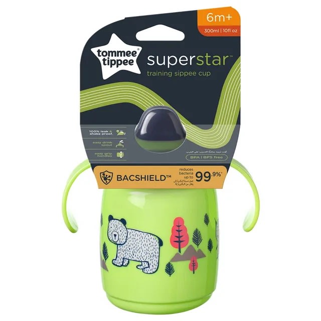 VASO TRAINING SIPPE CUP SUPER STAR 300 ML 6M+ SURTIDO