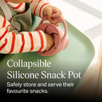 CONTENEDOR DE SNACK DE SILICONA PLEGABLE
