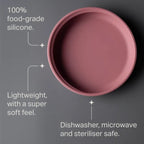 PLATO DE SILICONA CON BASE DE SUCCIÓN