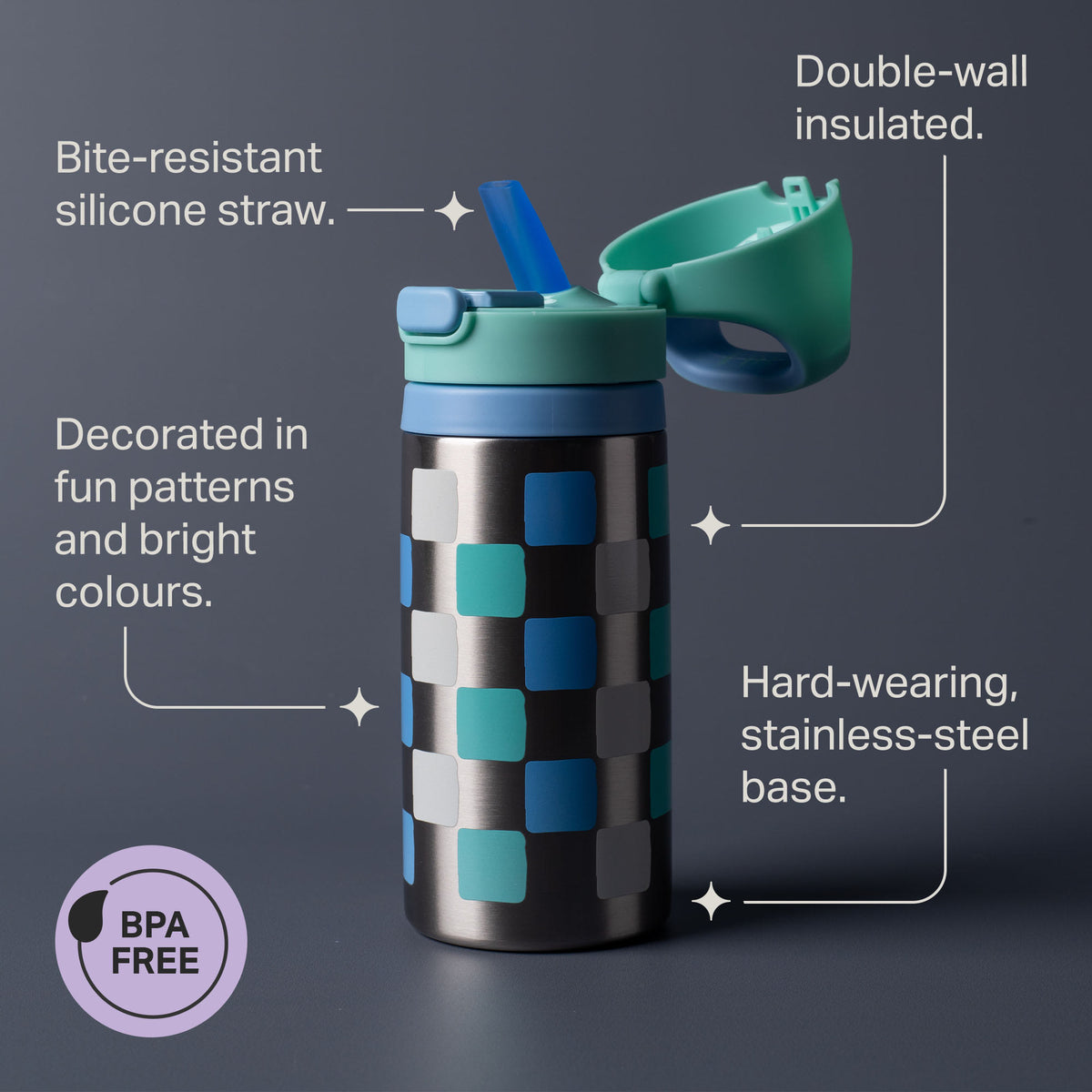 VASO TERMICO DE ACERO ON THE GO STRAW 18M+