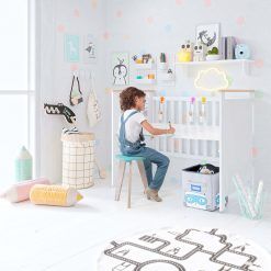 Pack escritorio y silla blanca micuna