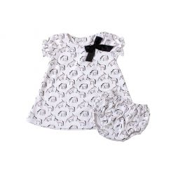 Set vestido + calzón "unicornios" Little Foot. Ropa para bebés con estilo