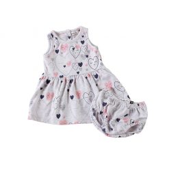 Set vestido + calzón "corazón" Little Foot. Ropa para bebés con estilo