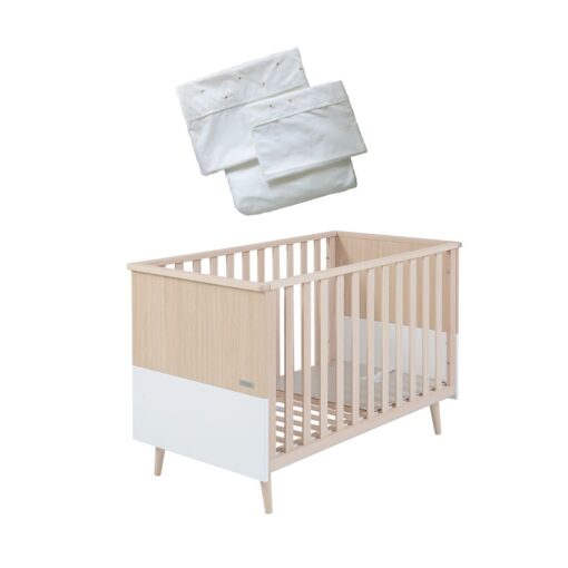 Pack Cuna de madera Nicole y colchón viscolástico micuna