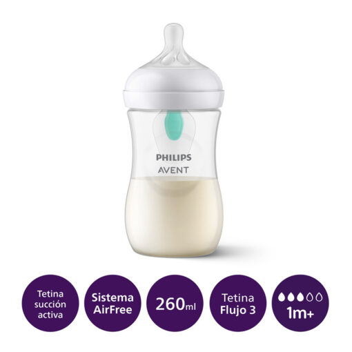 mamadera natural response airfree vent 260ml 1 mes Avent